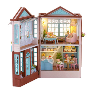 ชุดบ้านไม้จิ๋ว DIY แบบประกอบเองได้ หลายชั้น เปิด-ปิดได้ ทำมือ เหมาะเป็นของขวัญสำหรับวัยรุ่นและผู้ใหญ่ - Product Image 5