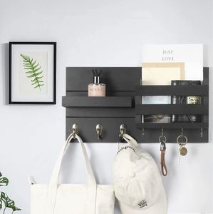 Su misura in legno appendiabiti e legno appendiabiti per l'organizzazione e la memorizzazione di vestiti e chiavi - Product Image 1