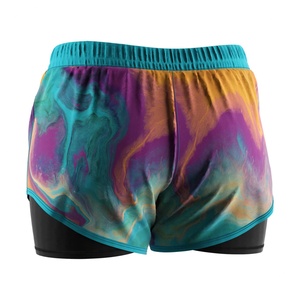 Shorts de plage 2 en 1 pour femmes, personnalisés, pour le surf, la plongée en apnée et les bermudas estivales - Product Image 2