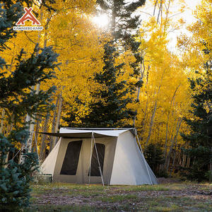 Kawagebo Kamp (KK) 10' X 14' Glamping Yaylı Çerçeveli Polyester Pamuklu Anında Kurulumlu Kabin Kamp Çadırı Kış Çadırı - Product Image 4