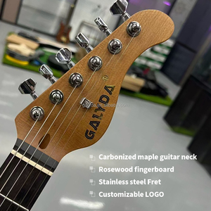 Guitarra Eléctrica Fabricada en Fábrica con Chapa de Madera de Resina TL, Mástil de Arce Carbonizado y Trastes de Acero Inoxidable - Product Image 2
