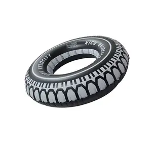 80cm Black Tyre Creative Pattern Round Shape PVC Inflatable Swimming Rings For Pool Water Fun