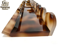 Nouvelle règle de mahjong transparente de luxe, arrangeur de cartes de mahjong en acrylique de 4 mm, poussoir et support de cartes, 4 pièces par ensemble