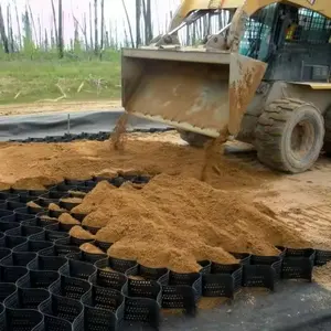 Black Yellow White Sandy Green Road Geocell Soil Stabilizer For Civil Engineering Of Road Highway Railway Retain Wall Geocell
