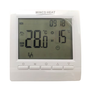 Minco diseño moderno AA batería termostato calor programable caldera de Gas calefacción regulador de temperatura con Kid Lock azul retroiluminado - Product Image 2