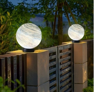 Lámpara <span class=keywords><strong>de</strong></span> <span class=keywords><strong>tierra</strong></span> moderna <span class=keywords><strong>de</strong></span> cristal para luces Led al aire libre en villas jardines y parques decoración al aire libre - Product Image 1