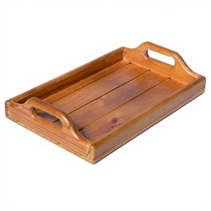 Bandejas de Servir Cuadradas de Madera Maciza, Estilo Antiguo, Ecológicas, Duraderas, Hechas a Mano, con Recubrimiento en Polvo, para Hoteles - Product Image 5