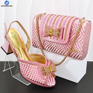 <span class=keywords><strong>Scarpe</strong></span> da <span class=keywords><strong>Donna</strong></span> Sinya per Feste con Set di Borse Abbinate con Pietre, Belle <span class=keywords><strong>Scarpe</strong></span> e Borse Fatte a Mano per Matrimoni - Product Image 6