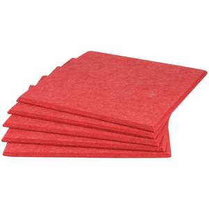 <span class=keywords><strong>BONNO</strong></span> panneau d'absorption acoustique, panneau d'isolation acoustique rouge, rembourrage insonorisant haute densité avec bord biseauté - Product Image 3