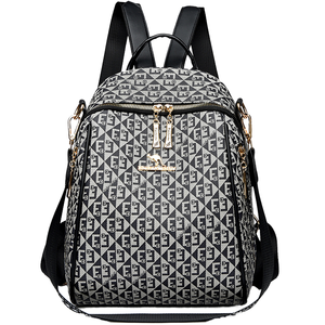 Women's Waterproof Anti-Theft PU Leather <b>Backpack</b> with Zipper Closure Multi-Functional High Capacity for Daily Use & Travel - Product Image 1