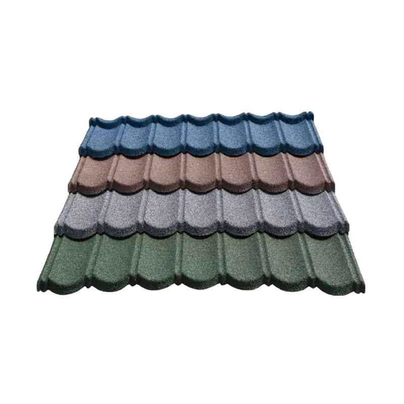 colored roof tile metal in cambodia/stone coated steel roofing sheet/low cost building material