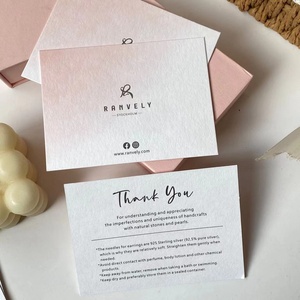 Carte de remerciement simple en anglais avec évaluation cinq étoiles, impression sur papier et carton pour le commerce électronique avec un excellent <span class=keywords><strong>service</strong></span> après-vente - Product Image 2