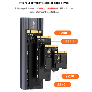 Boîtier SSD TISHRIC <span class=keywords><strong>M2</strong></span>, protocole M.2 NVMe <span class=keywords><strong>SATA</strong></span>, adaptateur de boîtier SSD externe, 10 Gbps <span class=keywords><strong>USB</strong></span> 3.1 Gen2 <span class=keywords><strong>USB</strong></span> C, prend en charge les clés M et B&M - Product Image 5