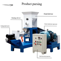 Petite machine extrudeuse d'aliments flottants pour poissons, machine à granulés pour l'aquaculture, pour tilapia, carpe, poisson-chat