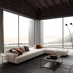 <span class=keywords><strong>2025</strong></span> आधुनिक कपड़े लिनन सोफे को लिविंग रूम के मुख्य हॉल के लिए तकिया के साथ सेट एल आकार सोफा सेट - Product Image 2