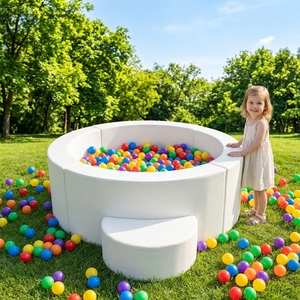 <span class=keywords><strong>Piscine</strong></span> à balles ronde intérieure en coton et PP blanc de haute qualité pour les jeux à la maison et à l'école-Aire de jeux pour la maternelle - Product Image 1