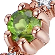 แหวนทองคำ 18K สีโรสโกลด์ ประดับพลอยคู่ ดีไซน์คลัสเตอร์ สไตล์คลาสสิก ประดับด้วยไดโอไซด์และเพชร ได้รับการรับรองจาก NGTC - Product Image 3