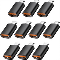 Adaptateur USB-C vers USB3.1 10 Gbps/120 W, noir, Type-C vers USB-A, mâle vers femelle, pour smartphone, PC, ordinateur portable, tablette, clavier
