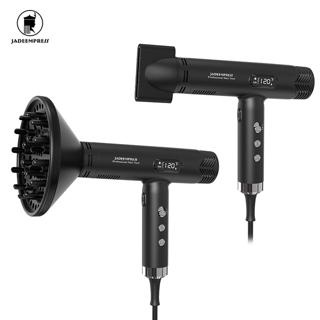 Professional 1800W Electric Salon Hair Dryer Ionic Concentrator Nozzle High Speed BLDC Motor Plastic for Hotels Household Use