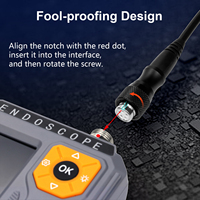 Endoscope industriel portable avec câble flexible, objectif 1080p, étanche IP67, 8 lumières LED réglables, longueur personnalisable en PVC, audio