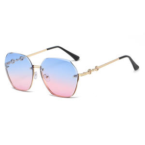 Lunettes de soleil polarisées sans monture tendance 2025, verres dégradés, lunettes de luxe à la mode, unisexe pour hommes et femmes, monture en métal - Product Image 5