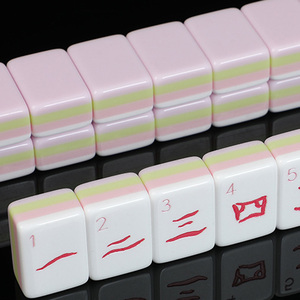 Hot Selling Factory Marble Pattern Acrylic Mahjong Cute Mini Portable Travel Mahjong for Casino <b>Gambling</b> Professional Quality 4 - Product Image 1