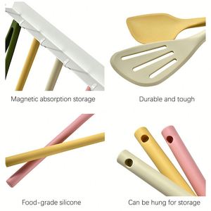 Ensemble de spatules et cuillères de cuisine en silicone de qualité alimentaire, résistantes à la chaleur et antiadhésives - Product Image 4