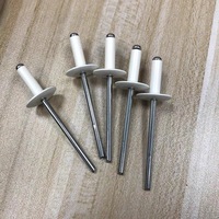 Rivets aveugles à tête dôme en aluminium, mandrin en acier 3/3,2 mm, rivets à extrémité ouverte POP blancs, remaches en aluminium
