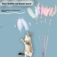 Jouet interactif pour chatons en plumes avec clochette, personnalisable avec logo OEM, marque privée, pour fournisseurs en gros, commande en gros, MOQ