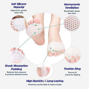 <span class=keywords><strong>Separadores</strong></span> de Dedos Ajustables de Gel SEBS Duraderos <span class=keywords><strong>para</strong></span> Dedos Superpuestos, Alivio del Dolor de Pies, <span class=keywords><strong>Juanetes</strong></span>, Dedos en Forma de Martillo y Fascitis Plantar, Cómodos - Product Image 3