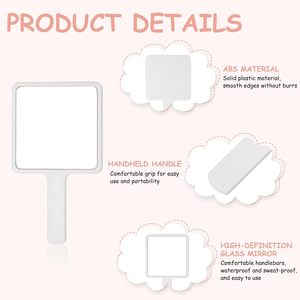 Wholesale Cute <b>Square</b> Hand <b>Mirror</b> Handle Personalized Cosmetic <b>Mirror</b> 1X Magnification Custom Colors Cheap Handheld <b>Mirror</b> for - Product Image 3