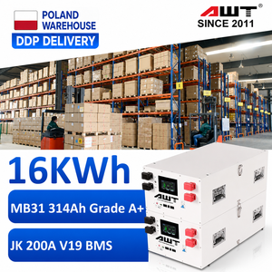 Batterie au lithium AWT Pologne DDP Shipping 51.2V MB31 314Ah 16kWh 48V Lifepo4 avec BMS JK V19 pour l'alimentation domestique - Product Image 1