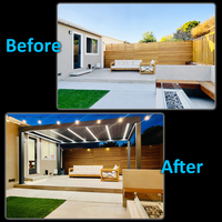 Pérgola Exterior con Techo de Láminas Ajustables y Persianas Laterales Opcionales