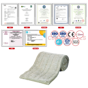 Kaihua kh-bm 100 kg/m³ chăn cách nhiệt len khoáng sản với lưới thép để cách nhiệt ống nhiệt độ cao lên đến 650 ° C - Product Image 5