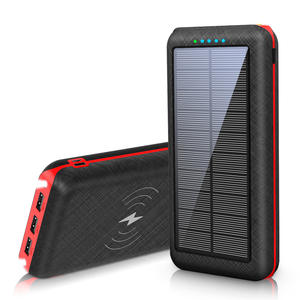 Banco de Carga Solar Inalámbrico de 20000mAh con Doble Luz, Fuente de Energía para Exteriores - Product Image 2