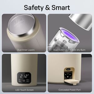 Bouilloire Électrique Portable de Voyage Rechargeable en Acier Inoxydable Mignonne et Compacte – Meilleure Vente d'Articles de Cuisine et de Maison - Product Image 5