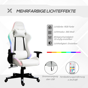 Chaise de Gaming ergonomique en cuir Pu, couleur blanche légère, prix d'usine - Product Image 6