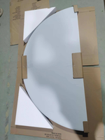 Table ronde pliante moderne en plastique de 1,5 m pour 8 à 10 personnes, idéale pour les mariages, banquets, événements, dîners, fêtes et salons, durable