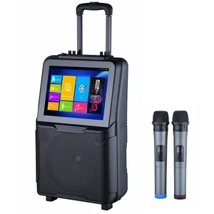 Hone karaoke system Screen Mirroring function Trolley speaker with touchscreen / outdoors karaoke player MKV/MTV