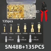 Borniers à sertir plaqués or 28/48/63mm + 120 bornes à insertion + Pince à sertir SN-48B en stock