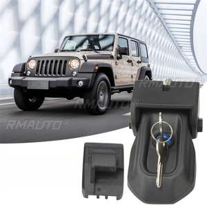 ชุดล็อคฝากระโปรงหน้ารถสำหรับ Jeep Wrangler ปี 2018-2024 พร้อมกุญแจ  อะไหล่ตกแต่ง - Product Image 1