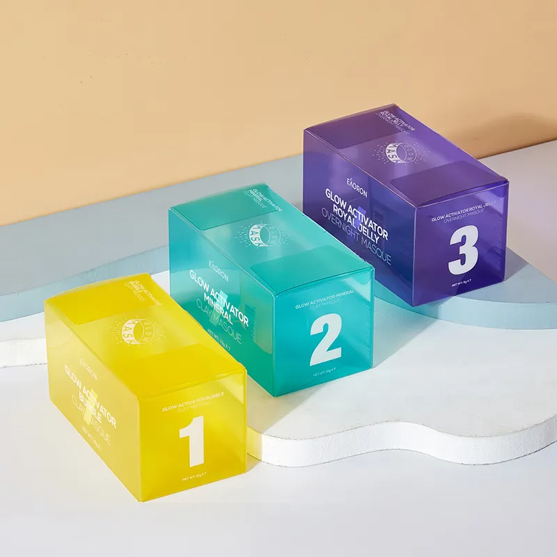 Recommander une boîte en plastique transparente pour l'emballage des soins de la peau Boîte en plastique transparente Boîte transparente de conception populaire