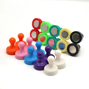 Colorful plastic coated magnet chess shape magnetic button for home Fridge and whiteboard