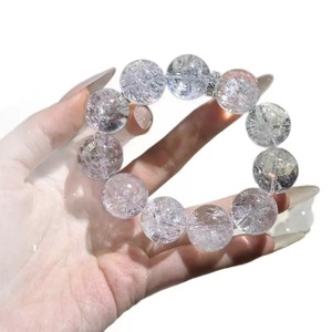 Cadena de cuentas <span class=keywords><strong>Asai</strong></span> blanca natural transparente brillante violento grieta camino Flash Micro defecto artesanías de cristal - Product Image 4