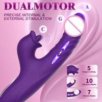 Kaninchenvibrator mit Teleskopvibration und Heizfunktion für weibliches Vergnügen