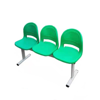 Chaises d'attente en métal pour l'extérieur, usage commercial, pour aéroport, hôpital, matériau PP, banc de réception pour passagers et patients