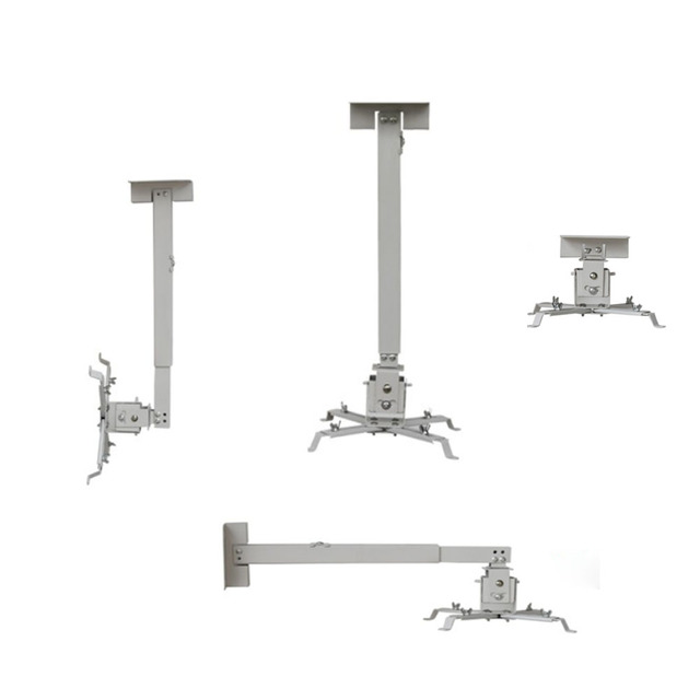 Wholesale Universal Retractable Projector Mount 43-65cm White Projector Ceiling Mount/wall Mount