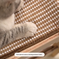 Lit pour chat double couche haut de gamme en gros, griffoir en bois massif contreplaqué avec coussin en coton et lin, mobilier pour animaux de compagnie durable, personnalisable OEM ODM
