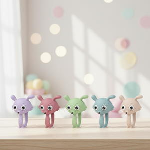 Anneaux et bâtonnets de <span class=keywords><strong>dentition</strong></span> pour bébés les plus vendus, gants anti-sucettes en <span class=keywords><strong>silicone</strong></span>, jouet doux motif petit <span class=keywords><strong>renard</strong></span> - Product Image 2