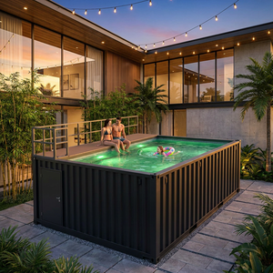 <span class=keywords><strong>Piscine</strong></span> conteneur en acier de 10 pieds avec filtration à sable polymère pour une vie de plein air de luxe - Product Image 1